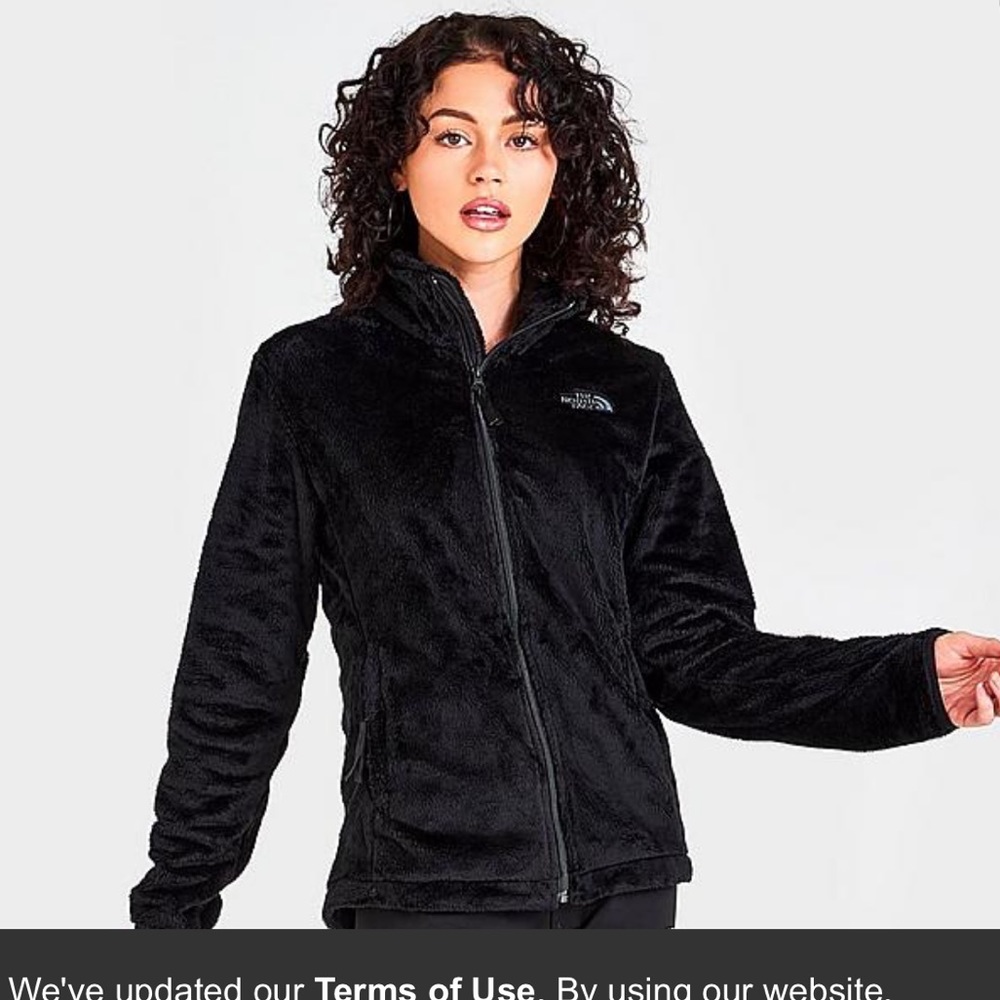 The North Face black osito full zipper jacket size large